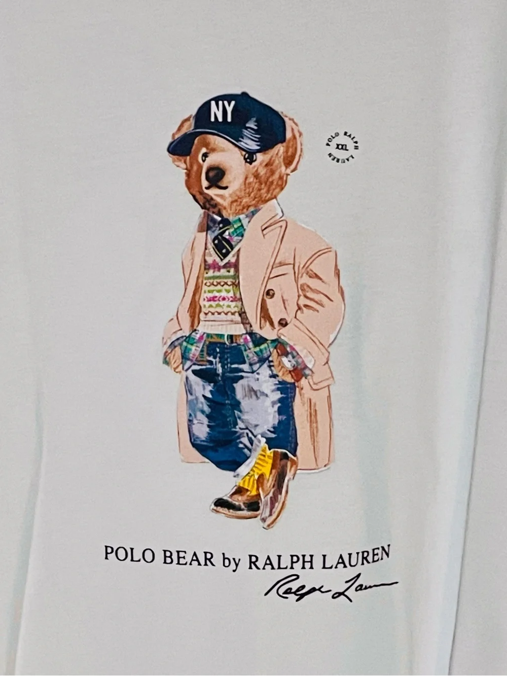 NWT Polo Ralph Lauren Men’s Classic Fit Polo Bear Jersey T-Shirt. White. Sz: 2XL